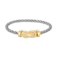 [Luckin Jewelry]CHANCE LARGE 8 FIGURE BUCKLE HALF DIAMOND BRACELET GOLD