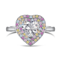 [Luckin Jewelry]Delicate Ebullient Heart Shape Wedding Ring