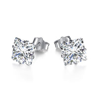 [Luckin Jewelry]Stylish Shiny Square Center Stone Stud Earrings