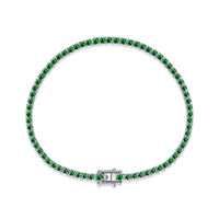 [Luckin Jewelry]Dazzling Colorful Round Cut Daily Bracelet