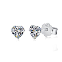 [Luckin Jewelry]Sparkling Heart Shaped Simple Earrings