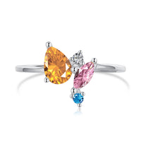 [Luckin Jewelry]Radiant Colorful Multi Cut Daily Ring