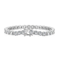 [Luckin Jewelry]Ornate Sparkling Round Cut Wedding Bracelet