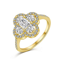 [Luckin Jewelry]Luxurious Eternity Flower Shape Banquet Ring