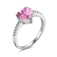 [Luckin Jewelry]2.0 Carat Dazzling Lustrous Heart Cut Lover Ring