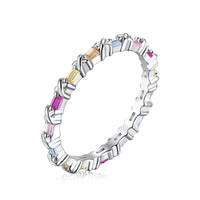 [Luckin Jewelry]Charming Colorful Round Cut Daily Ring