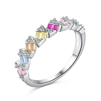 [Luckin Jewelry]Delicate Vibrant Emerald Cut Daily Ring