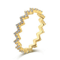 [Luckin Jewelry]Delicate Enchanting Wave Shape Daily Ring