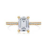 [Luckin Jewelry]2.0 Carat Scintillating Ornate Radiant Cut Party Ring