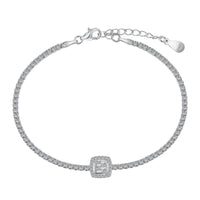 [Luckin Jewelry]Luxurious Dazzling Square Shape Banquet Bracelet