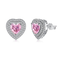 [Luckin Jewelry]Dazzling Heart Shape Lover Earrings