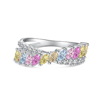 [Luckin Jewelry]Unique Colorful Marquise Cut Daily Ring