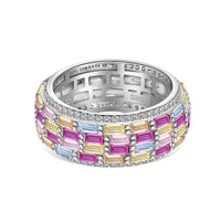 [Luckin Jewelry]Radiant Colorful Radiant Cut Daily Ring