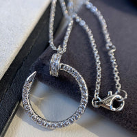 [Luckin Jewelry]JUSTE NECKLACE SILVER DIAMONDS