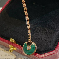 [Luckin Jewelry]AMULETTE ROSE GOLD MALACHITE NECKLACE
