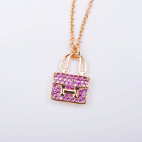 [Luckin Jewelry]CONSTANCE PEDANT PURPLE DIAMOND NECKLACE