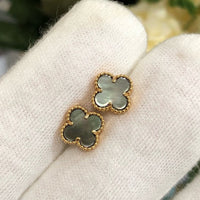 [Luckin Jewelry]CLOVER MINI GOLD EARRINGS