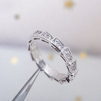 [Luckin Jewelry]SERPENTI RING SILVER DIAMOND PAVED 3MM