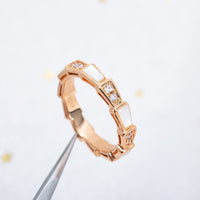 [Luckin Jewelry]SERPENTI RING PINK GOLD DIAMOND MOP 3MM