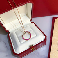 [Luckin Jewelry]JUSTE NECKLACE GOLD RED DIAMONDS