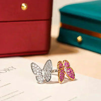[Luckin Jewelry]TWIN BUTTERFLY DIAMOND RING