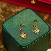 [Luckin Jewelry]STAR DIAMONDS EARRINGS GOLD