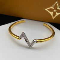 [Luckin Jewelry]VOLTE UPSITE DOWN DIAMOND GOLD OPEN BRACELET