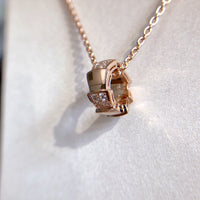 [Luckin Jewelry]SERPENTI PEDANT DIAMOND PINK GOLD NECKLACE