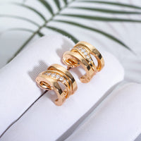 [Luckin Jewelry]ZERO 1 PINK GOLD DIAMONDS EARRINGS