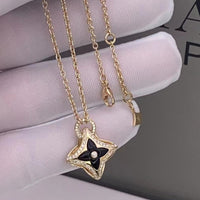 [Luckin Jewelry]STAR PEDANT PINK GOLD DIAMOND NECKLACE