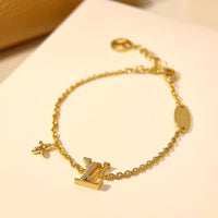 [Luckin Jewelry]LOGO STAR MOTIF GOLD BRACELET