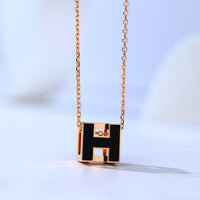 [Luckin Jewelry]H CAGE PINK GOLD NECKLACE