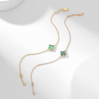 [Luckin Jewelry]CLOVER BRACELET MALACHITE 1 MOTIF