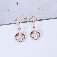 [Luckin Jewelry]STAR AND SUN PINK GOLD MOP DROP EARRINGS