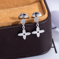 [Luckin Jewelry]VIDYLLE SILVER DIAMOND MINI DROP EARRINGS