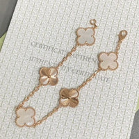 [Luckin Jewelry]CLOVER BRACELET 5 MOTIF WHITE MOP PINK GOLD