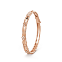 [Luckin Jewelry]CLOVER BRACELET 4MM DIAMONDS