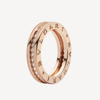 [Luckin Jewelry]ZERO 1 ONE-BAND PAVED DIAMONDS ON THE SPIRAL RING