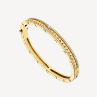[Luckin Jewelry]ZERO 1 SPIRAL AND PAVED DIAMOND GOLD BRACELET
