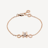[Luckin Jewelry]ZERO 1 SOFT PINK GOLD WITH PAVED DIAMONDS ON THE SPIRAL BRACELET