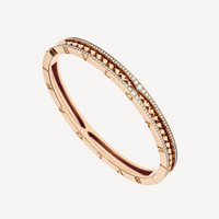 [Luckin Jewelry]ZERO 1 SPIRAL AND PAVED DIAMOND PINK GOLD BRACELET