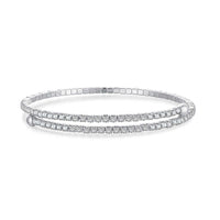[Luckin Jewelry]Row of Diamonds Round Fashion Bracelet