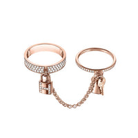 [Luckin Jewelry]HM KELLY CLOCHETTE DOUBLE RING IN  WITH DIAMONDS