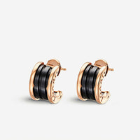 [Luckin Jewelry]ZERO 1 PINK GOLD CERAMIC EARRINGS