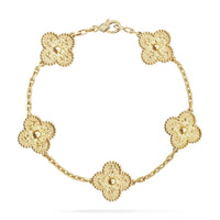 [Luckin Jewelry]CLOVER 5 MOTIFS BRONZING BRACELET