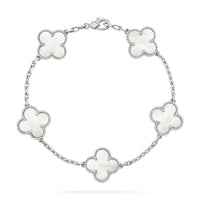 [Luckin Jewelry]CLOVER SILVER MOP 5 MOTIF BRACELET