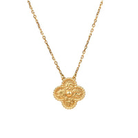 [Luckin Jewelry]CLOVER 15MM  BRONZING NECKLACE