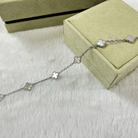 [Luckin Jewelry]CLOVER 6 MOTIF WHITE MOP BRACELET