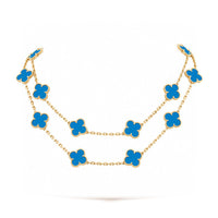 [Luckin Jewelry]CLOVER 20 MOTIFS TURQUOISE GOLD