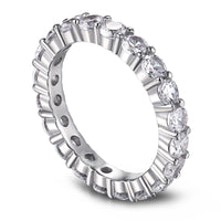 [Luckin Jewelry]Sparkling Round Cut Tennis Ring